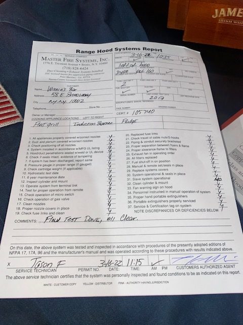 Master Fire Mechanical Fire Protection Services Correction Inspection Certificate Testing Manhattan Brooklyn Bronx Queens NYC 1